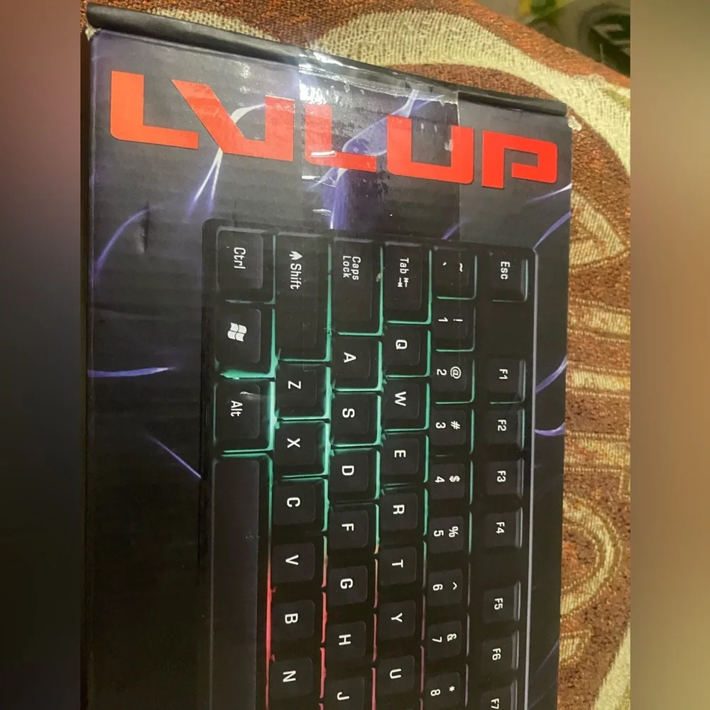 Vivitar LVLup LU734 Pro Gaming Wired Keyboard w/Multi Color LED Keys NEW